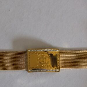 Beautiful Bracelet Gold Mesh Belt with Logo Buckle